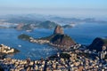 Sugarloaf, Botafogo Beach and Guanabara bay at sunset