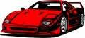 Classic vintage retro legendary Italian Sports Car Ferrari F40