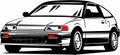 Classic vintage retro legendary Japanese sports car Honda CRX