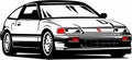 Classic vintage retro legendary Japanese sports car Honda CRX