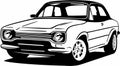 Classic vintage retro legendary Rally Car Ford Escort MK I