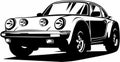 Classic vintage retro legendary Rally car Porsche 911 Classic