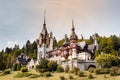 One of the most iconic castel in Romania, Peles Castel, Sinaia. Summer time