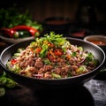 Laab Moo Isan (Thai Isan-Style Minced Pork Salad), is one of the most iconic dishes in Thais