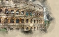 One of the most important landmarks in Rome - The Colosseum - Colisseo di Roma