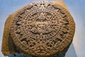 Azteca calendar at Anthropology Museum Royalty Free Stock Photo