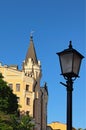 One of the most mystical buildings in Kyiv city. The Richard`s Castle-Lion Heart-the poeticized name of the house number 15th Royalty Free Stock Photo