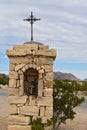 Stacked Stone Entry Column in a Cemetery in Terlingua Texas