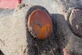 mud covered tractor