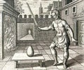 alchemical hermetic illustration of the philosophical egg by michael maier