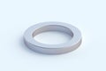 One neodymium magnet on white background