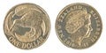 One New Zealand Dollar coin