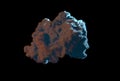 one night cumulus cloud on black background isolated. nature 3D rendering