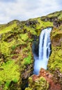 One of numerous waterfalls on the Skoga River - Iceland