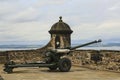 One o`clock cannon at Edinburgh castle, Scotland