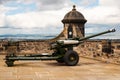 One o'clock gun at edinburgh castle, scotland