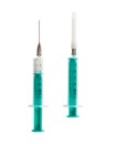 One-off medical syringe with needle isolated Royalty Free Stock Photo