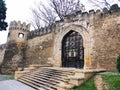 One of the old gates to Baku old city  rounded with castle walls Royalty Free Stock Photo
