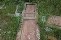 One old brown wooden door