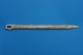 One old gray aluminum army german tent peg