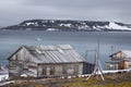 One of oldest polar stations in Arctic. Franz Josef Land Royalty Free Stock Photo