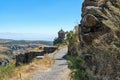 Armenia, Amberd, September 2022. View of the old church from the mountain path.