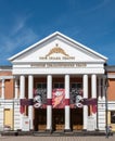 Kazakhstan, Qostanai, August 4, 2022. Close-up of the building of the Russian Drama Theater