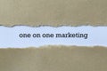 One on one marketing on paper Royalty Free Stock Photo