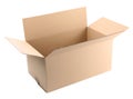 One open cardboard box on background Royalty Free Stock Photo
