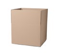 One open cardboard box isolated on white Royalty Free Stock Photo