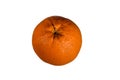 One orange fruit isolated on a white background Royalty Free Stock Photo