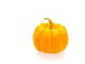 One orange pumpkin isolated on white background Royalty Free Stock Photo