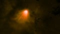 One Orange and Red Comet crossing the space like a meteor Royalty Free Stock Photo