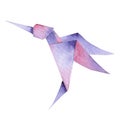 One Origami vibrant colors hummingbird. file available Royalty Free Stock Photo