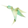 One Origami vibrant colors hummingbird. file available Royalty Free Stock Photo