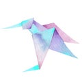 One Origami vibrant colors hummingbird. file available Royalty Free Stock Photo