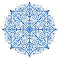 One ornate snowflake. Vector illustration. Ornament bea Royalty Free Stock Photo