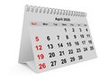 Monthly calendar - April 2020