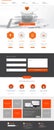 One page website design template. All in one set for website design that includes one page website template