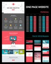 One page website design template Royalty Free Stock Photo