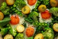 One Pan Green shakshuka with kale, broccoli, sweet peas, spinach and dill with free range eggs, perfect supper.