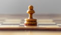 One pawn on a chess board Royalty Free Stock Photo