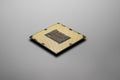 One PC processor on grey background Royalty Free Stock Photo