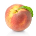One peach fruit Royalty Free Stock Photo