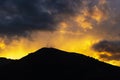 Pichincha Volcano at Sunset in Quito, Ecuador Royalty Free Stock Photo