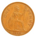 One Penny Coin of 1964 Royalty Free Stock Photo