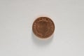 One penny coin isolated