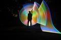 One People with beautiful light painting artwork