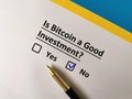 Questionnaire about Bitcoin