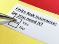 Questionnaire about insurance Royalty Free Stock Photo